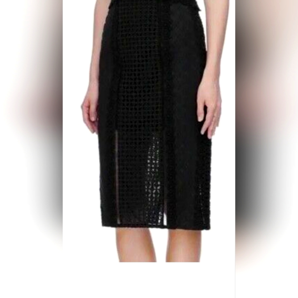 Rebecca Taylor Lace Crochet Pencil Skirt